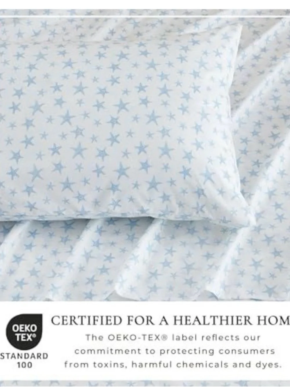 Blue Star Print Bedding Set by